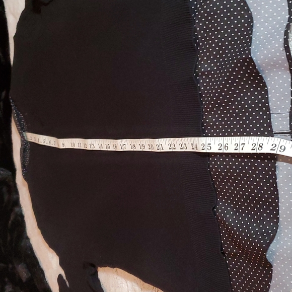 CROFT & BARROW Womens Combo-Black Knit Sweater+Black w/White Dots Top-EUC-Sz M - Picture 16 of 16